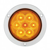 7 LED 4" SS Flange Turn Signal Light - Amber LED/Amber Lens