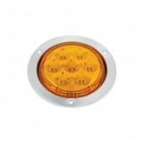 7 LED 4" SS Flange Turn Signal Light - Amber LED/Amber Lens