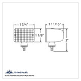 Small Rectangular Rod Light - Amber