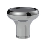 Chrome Aluminum Round Shift Knob - 1/2"-13 Thread Semi Truck