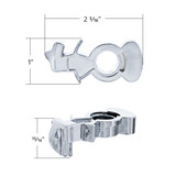 Chrome Plastic Splitter Button - Eaton Fuller 18 Speed Shifter