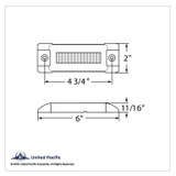 16 LED Rectangular GloLight (Clearance/Marker) - Red LED/ Red Lens