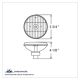 5-3/4" Crystal Headlight, Glass Lens