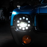 ULTRALIT - 11 High Power LED 7" Crystal Headlight - Chrome