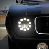 ULTRALIT - 11 High Power LED 7" Crystal Headlight - Chrome