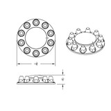 Dome Front Axle Cover With 33mm Standard Thread-On Nut Covers - Chrome (Color Box)