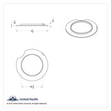 Metal Washer For Axle Cover - Semi Truck Chrome Parts (2-Pack)