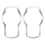 Kenworth T660/T370 Stainless Steel Hood Logo Trims 2007+ (2-Pack)