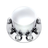 Chrome Dome Rear Axle Cover Set with 33mm Thread-On Nut Covers