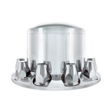 Dome Rear Axle Cover With 33mm Standard Thread-On Nut Covers - Chrome