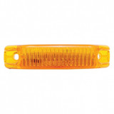 6 LED Rectangular Streamline Light (Clearance/Marker) - Amber LED/Amber Lens