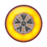 18 LED 4" Round GloLight (Turn Signal) - Amber LED/Amber Lens (Card)