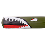 17" Aluminum Tire Checker Bat With P-40 Warhawk Shark Mouth Graphic