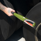 17" Aluminum Tire Checker Bat With P-40 Warhawk Shark Mouth Graphic
