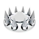 Pointed Front Axle Cover With 33mm Spike Thread-On Nut Covers - Chrome