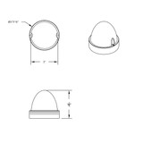 17 LED Dual Function Watermelon Clear Reflector Flush Mount Kit - Amber LED/Clear Lens