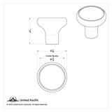 "Tractor" Deluxe Air Valve Knob - Black Glossy Sticker