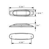 5-3/4" Wide 3 LED ViperEye Light (Clearance/Marker) - Amber LED/Amber Lens