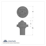 Skull Air Valve Knob Pearl White - Semi Truck Chrome Accessory