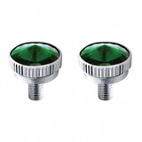 6mm CB Radio Mounting Bolt w/ Clear Crystal - Chrome (2-Pack)