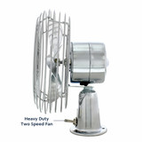 Chrome 6" Heavy Duty Fan - 12V