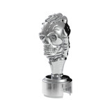 Chrome Skull Gearshift Knob w/ 13/15/18 Speed Adapter - Semi Truck
