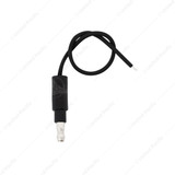 6" Single Lead Wire With .180 Bullet Termination & Stripped End - Black