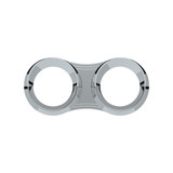 Chrome 2 Gauge Cluster Bezel w/ Visor - 2006+ Peterbilt Horizontal