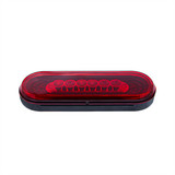 22 LED 6" Oval Abyss Light (Stop, Turn & Tail) - Red LED/Clear Lens