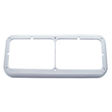 Chrome Plastic Rectangular Dual 4" X 6" Headlight Bezel