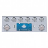 SS Rear Center Panel With Two 10 LED 4" Lights & 6X 13 LED 2.5" Lights & Visors -Red LED & Lens
