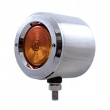 Stainless 2-1/2" Double Face With Lights & Bezels - Amber & Red Lens