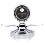 Chrome Aluminum Boyce MotoMeter With Base & Chrome Wings