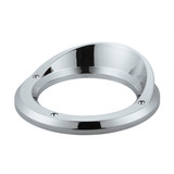 4" Chrome Light Bezel with Visor - Triple Plated Truck Light Trim