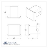 Chrome Plastic Hitch Cover - 2" x 2" Trailer Receiver Protection