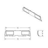 Chrome Passenger A/C Vent Trim Kenworth T680 T880 2014-2022