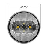 6 LED 4" Round Light (Back-Up)-White LED/Clear Lens