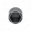 1-1/2" x 4-1/8" Chrome Plastic Spike Nut Covers - Push-On (10-Pack)