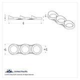Chrome Gauge Cluster Bezel w/ Visor 2006+ Peterbilt Vertical