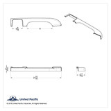 Chrome Door Armrest Covers Freightliner Columbia Passenger Side