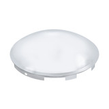 6 Uneven Notched Chrome Dome Front Hubcap - 7/16" Lip