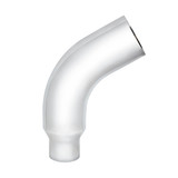 Chrome 58 Degree Angled Exhaust Elbow For Peterbilt 379 - Straight 5" OD To 5" OD
