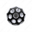 Thread-On Matte Black Phoenix Style Ball Gearshift Knob With LED 13/15/18 Speed Adapter-Amber LED