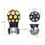 Thread-On Matte Black Phoenix Style Ball Gearshift Knob With LED 13/15/18 Speed Adapter-Amber LED