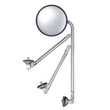 8-1/2" Convex Mirror With Stainless Tripod Fender Mirror Bracket