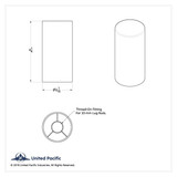 33mm X 4-1/4" Chrome Plastic Tall Cylinder Nut Cover - Thread-On (Bulk)