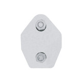 30" Chrome 45-Degree Angled Heavy Duty Mud Flap Hangers - 2-1/2" Bolt Pattern (Pair)