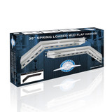 30" Chrome 45-Degree Angled Heavy Duty Mud Flap Hangers - 2.5" Bolt Pattern (Pair)