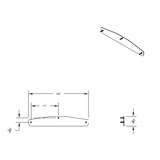 4" X 24" Chrome Kwopper Bottom Mud Flap Plate - Welded Stud