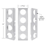430 Stainless Steel Front Air Cleaner Bracket With Four 2" Round Light Cutouts (Pair)